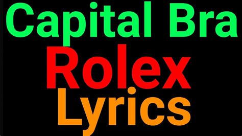 rolex capital bra testo|capital bra lyrics.